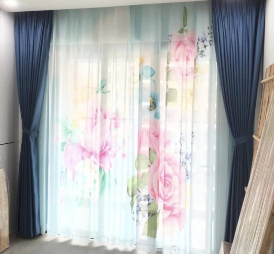 Rèm Voan In Tranh Cao Cấp Xu Hướng Mới 2024