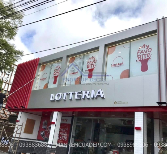 RÈM CUỐN IN TRANH CHO CHUỖI HỆ THỐNG LOTTERIA