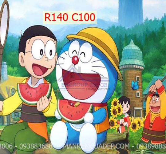 RÈM CUỐN IN TRANH DOREMON CHỐNG NẮNG DÀNH CHO TRẺ EM