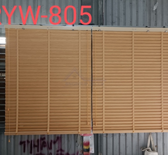 RÈM NHỰA GIẢ GỖ 805 MÀU VÀNG NHẠT