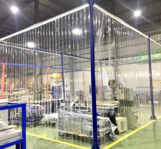 Rèm Ngăn Phòng Lạnh Chất Liệu PVC Màu Trắng