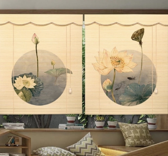 GIẢI PHÁP RÈM TĂM IN CHO NHỮNG KHUNG CỬA LỚN