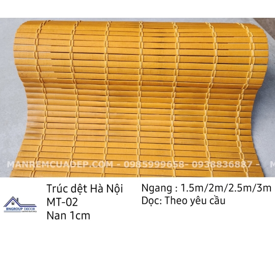 RÈM TRÚC DỆT MÀU VÀNG