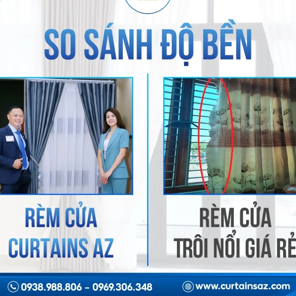 RÈM CỬA GIÁ RẺ vs RÈM CURTAINS AZ PREMIUM