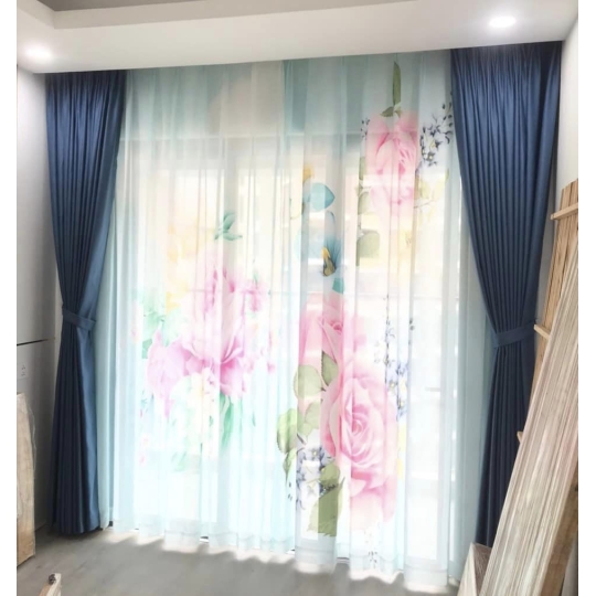 Rèm Voan In Tranh Cao Cấp Xu Hướng Mới 2024
