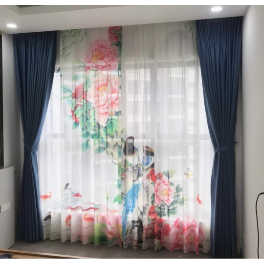 Rèm Voan In Tranh Cao Cấp Xu Hướng Mới 2024