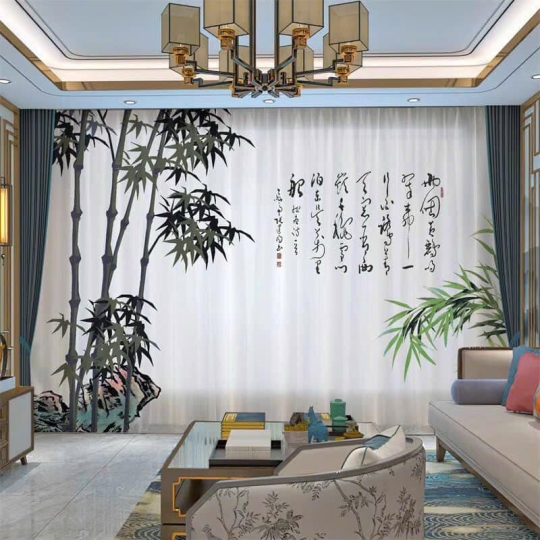 Tổng Hợp Mẫu Rèm Voan In Tranh Thiên Nhiên, Phong Cảnh