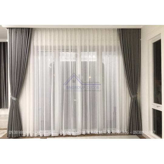RÈM VẢI 2 LỚP ĐẸP DÀNH CHO NHÀ PHỐ