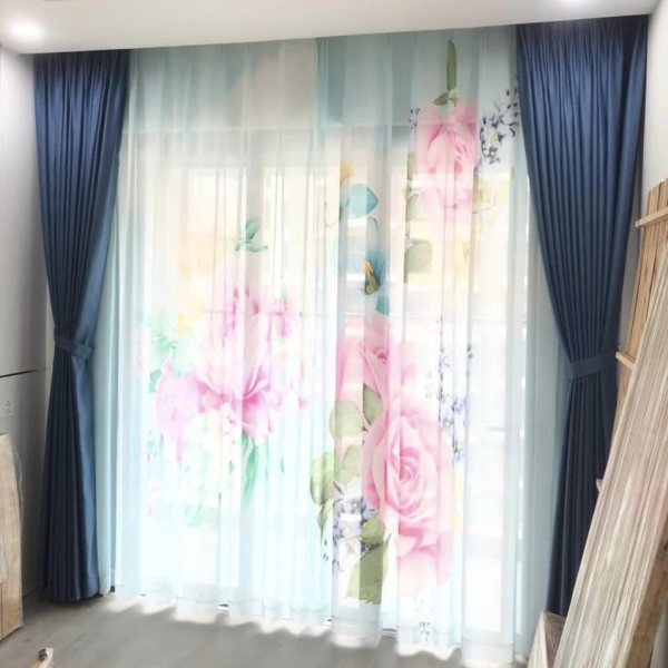 Rèm Voan In Tranh Cao Cấp Xu Hướng Mới 2024